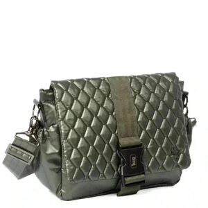 LUG 'Harness' Crossbody / Shoulder Bag - Metallic Olive